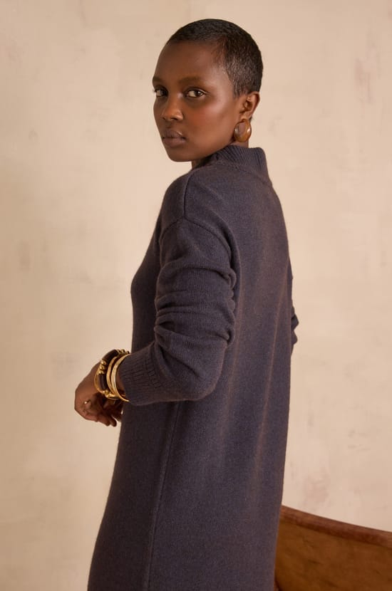 ROXANA straight wool dress;${refinementColor}