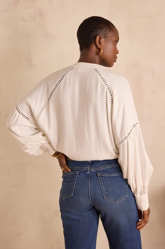 BELINDA embroidered blouse;${refinementColor}
