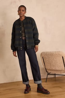 SENNA blouse in 100% cotton corduroy;${refinementColor}