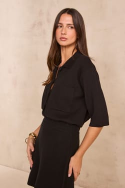 Structured jacket with 3/4 sleeves ALBA;${refinementColor}