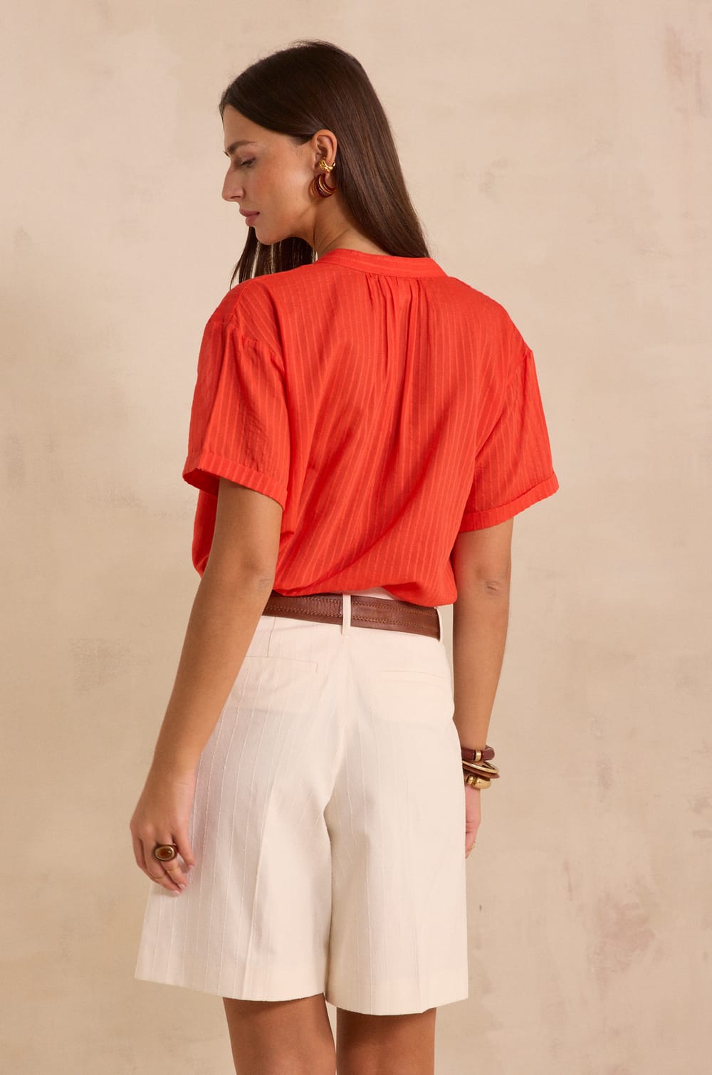 Bermuda mixed cotton trousers TIA;${refinementColor}