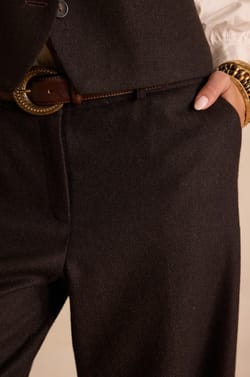 FERGUSON herringbone wool trousers;${refinementColor}