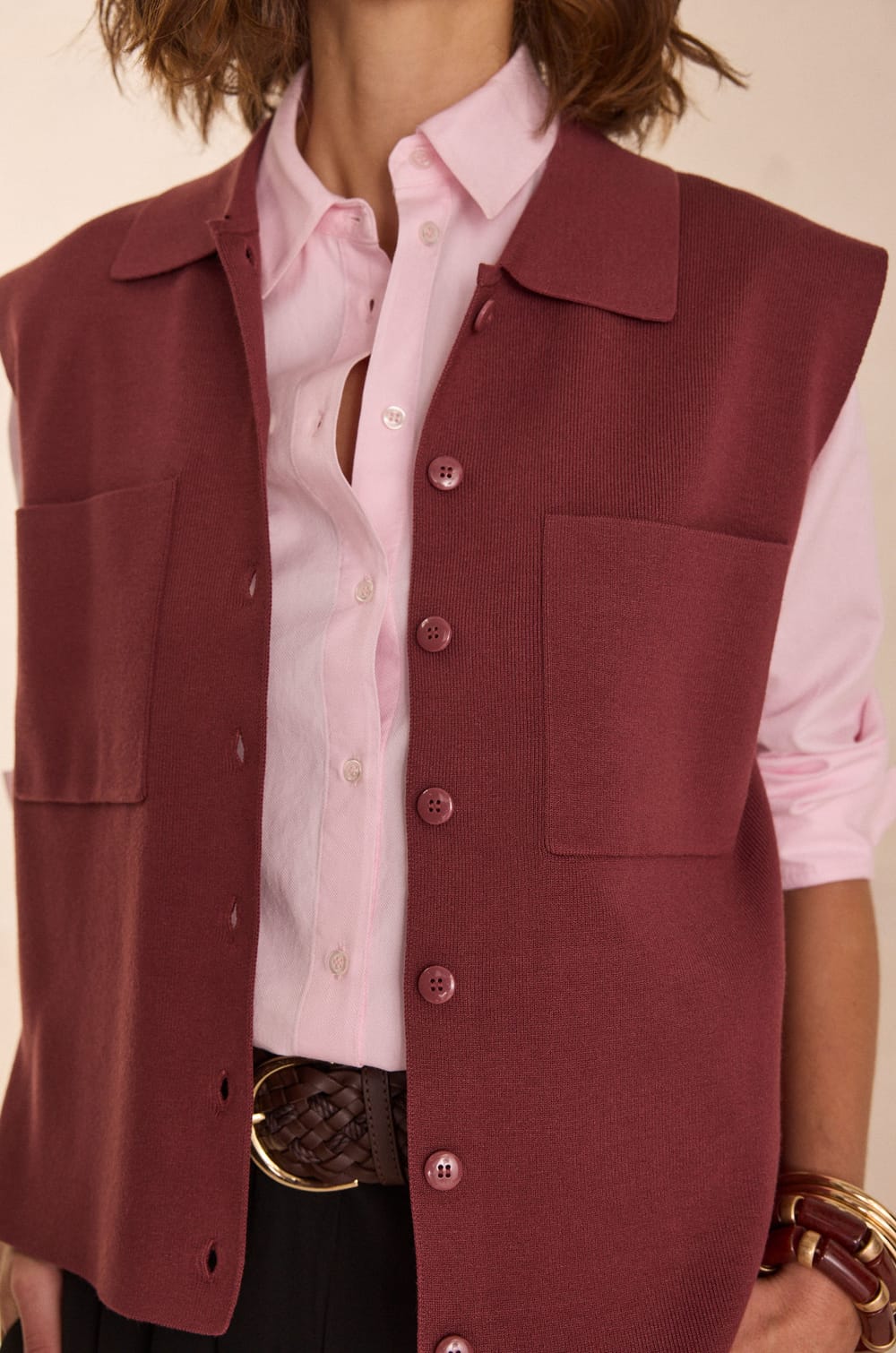 PETRA Sleeveless Cardigan;${refinementColor}