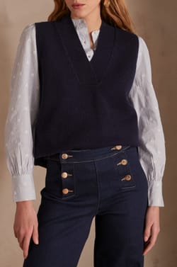 Pull sans manches en laine ARISTIDE;${refinementColor}