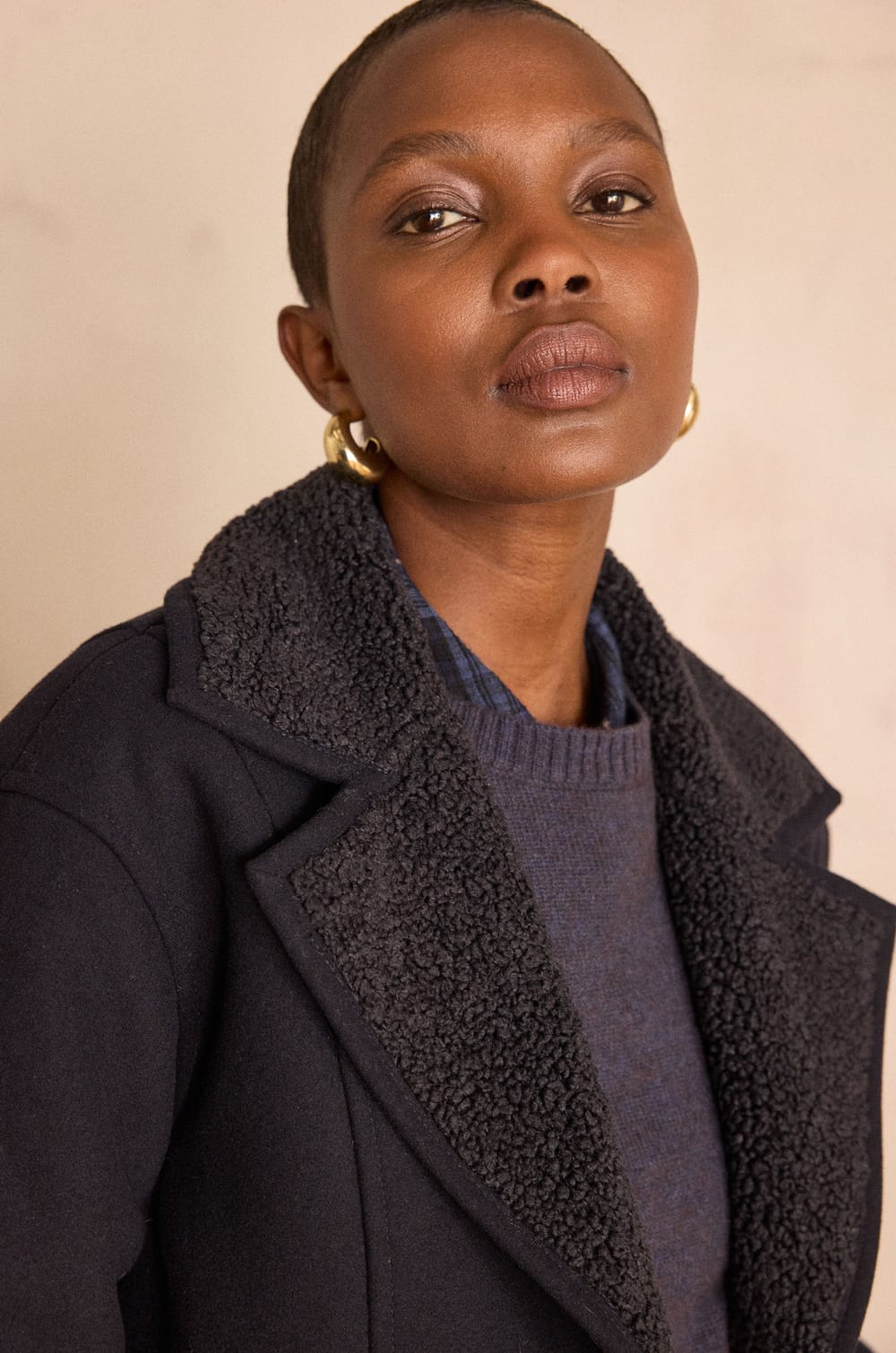 Manteau DEBBIE effet moutonn&eacute;;${refinementColor}