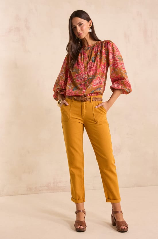 NALLA cotton trousers;${refinementColor}