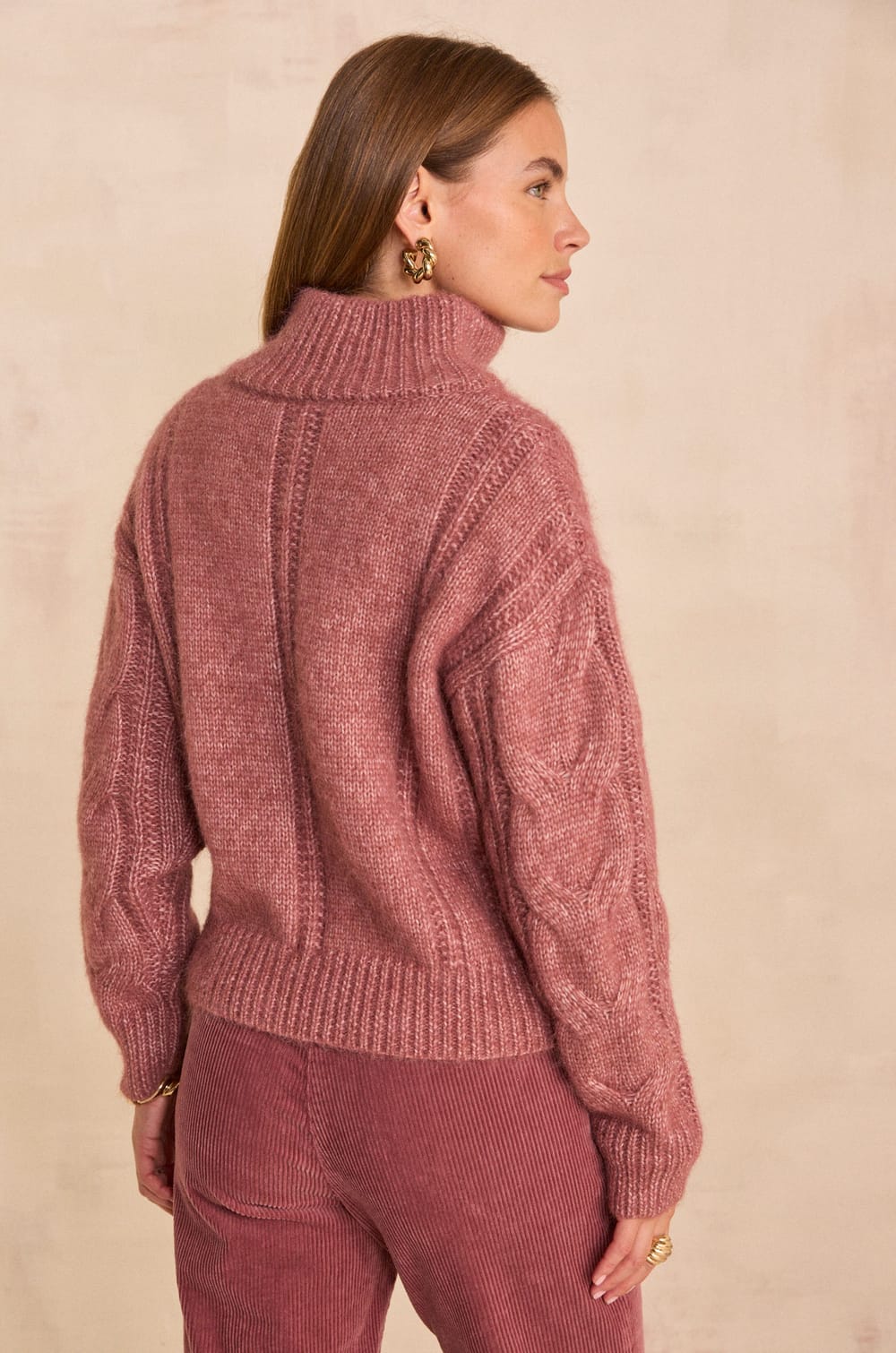 ANGIE long sleeve vest;${refinementColor}