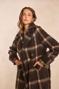 Long sleeve dense knit coat DAREN;${refinementColor}