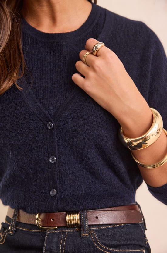 Mohair and wool cardigan PAOLO;${refinementColor}