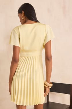 BILLINA pleated short dress;${refinementColor}