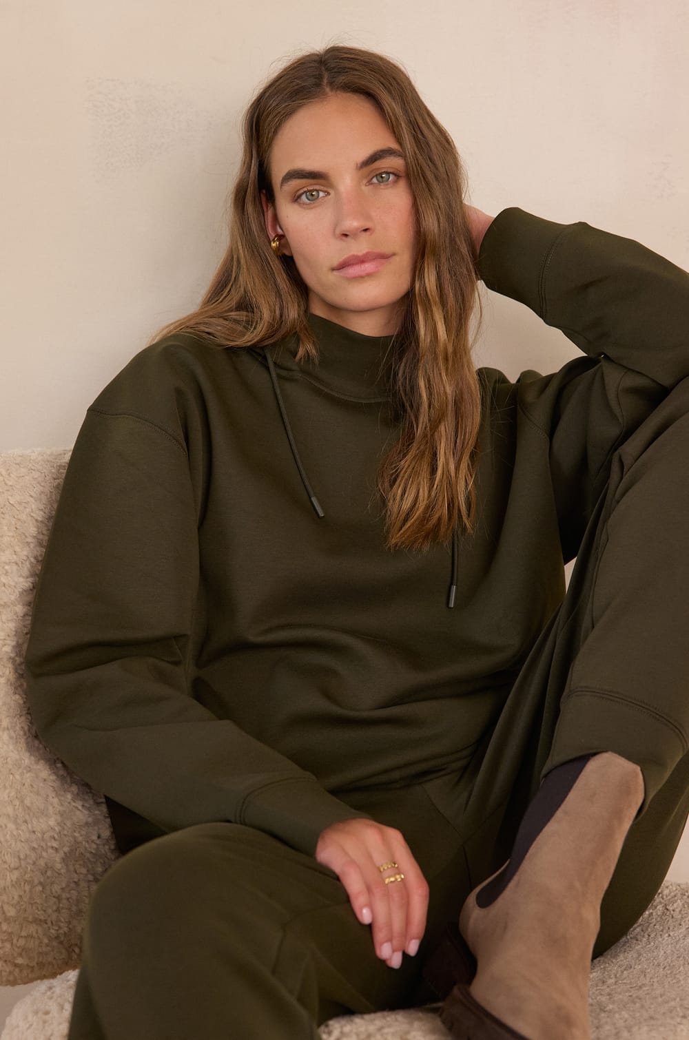 FREJA hoodie in katoen;${refinementColor}