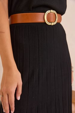 Pleated knit skirt OMBRE;${refinementColor}