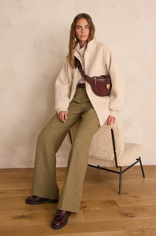 Manteau mi-long DAMIEN en laine;${refinementColor}