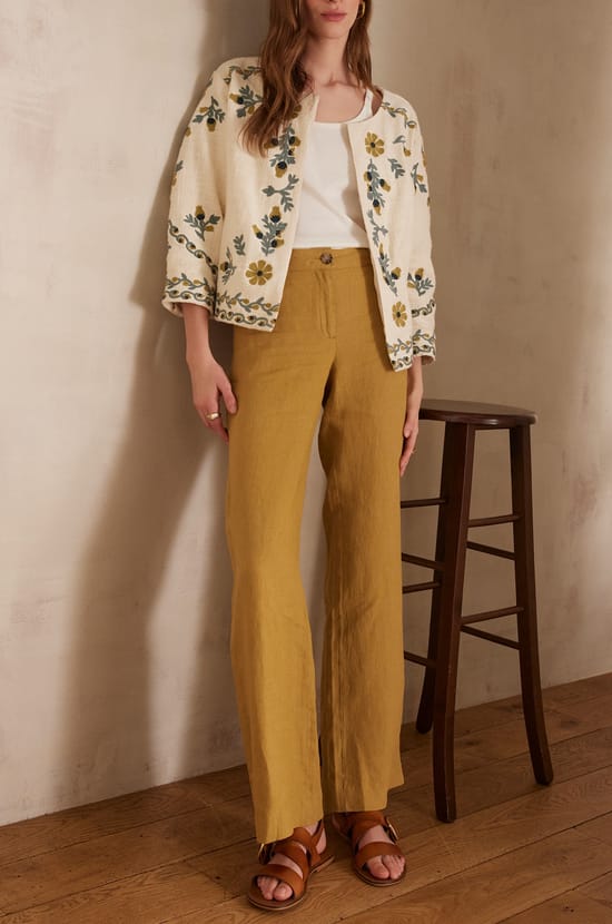 Pantalon PABLO en lin;${refinementColor}
