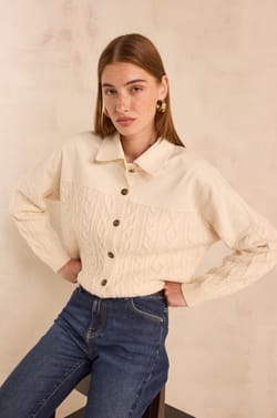 ALABAMA long-sleeve wool and cotton sweater;${refinementColor}
