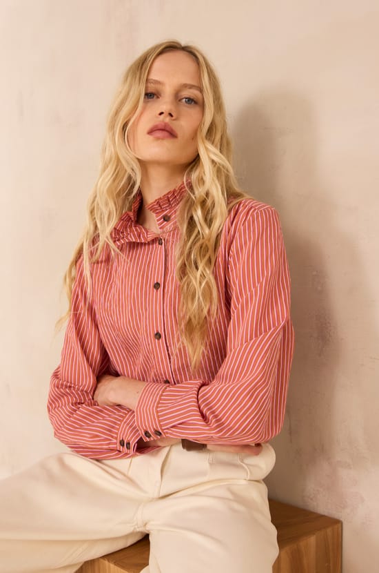 MARTINA striped blouse;${refinementColor}