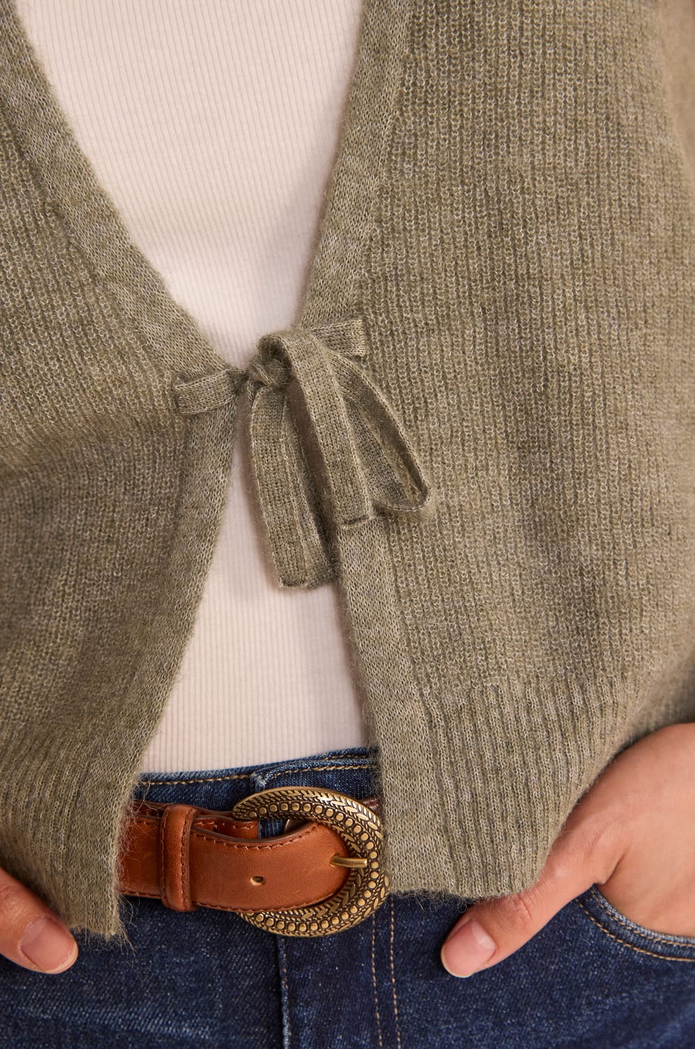 Gilet sans manches en alpaga m&eacute;lang&eacute; PACHA;${refinementColor}