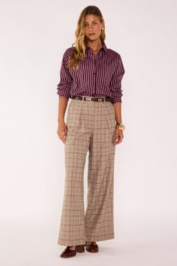 Pantalon Large &agrave; carreaux FLAUBERT ;${refinementColor}