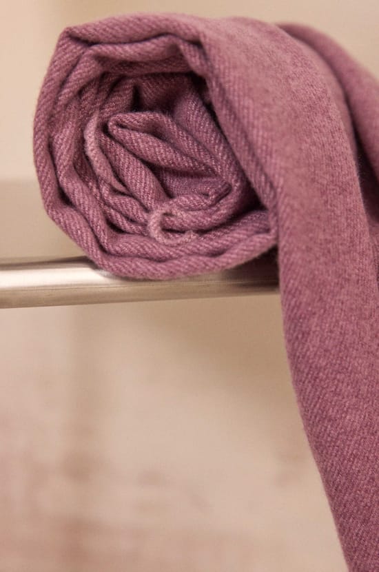 Viscose blend scarf in aubergine color ROBIN;${refinementColor}