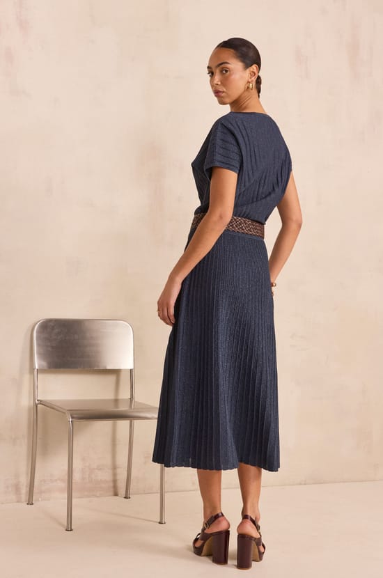 Pleated mesh skirt OLYMPE;${refinementColor}