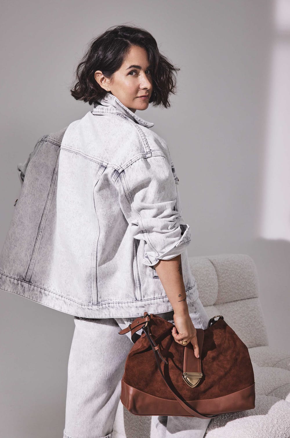 Veste en jean CHARLIE Audrey Lombard X Maison 123;${refinementColor}