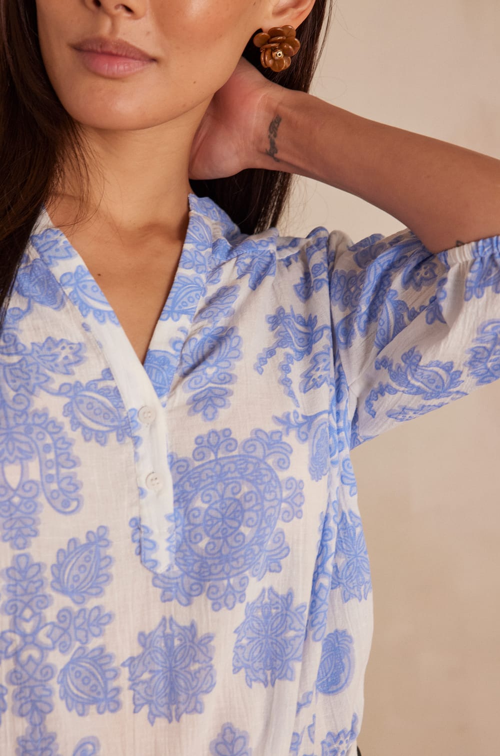 Blouse SUN en coton;${refinementColor}