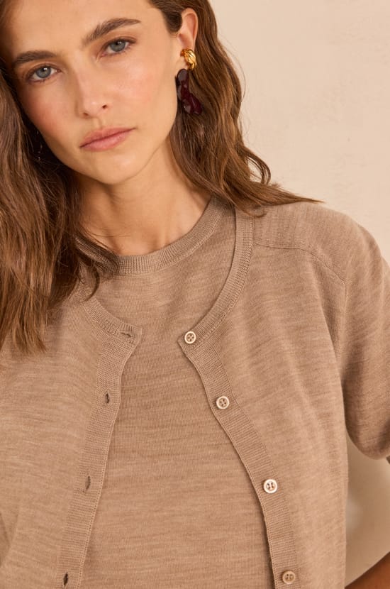 ALICE BIS long sleeve wool vest;${refinementColor}