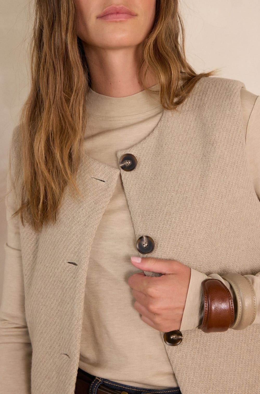 Gilet sans manches en laine PAIGE;${refinementColor}