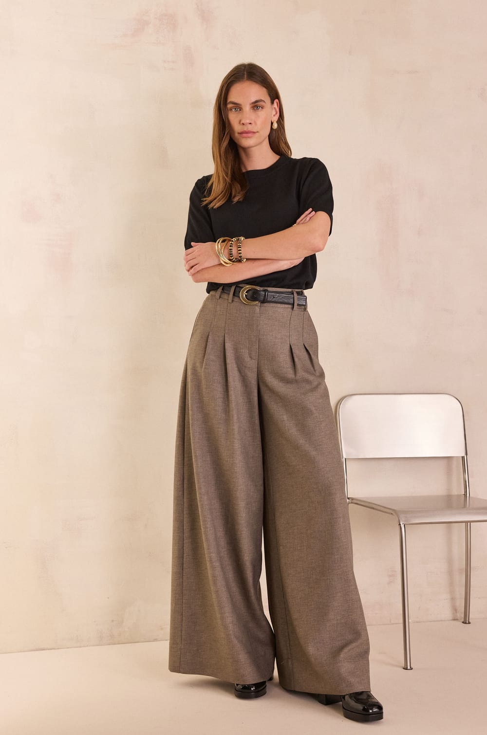 DAISY wide-leg trousers;${refinementColor}
