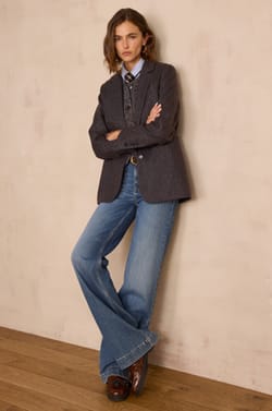 PHARELL sleeveless waistcoat in tweed wool;${refinementColor}