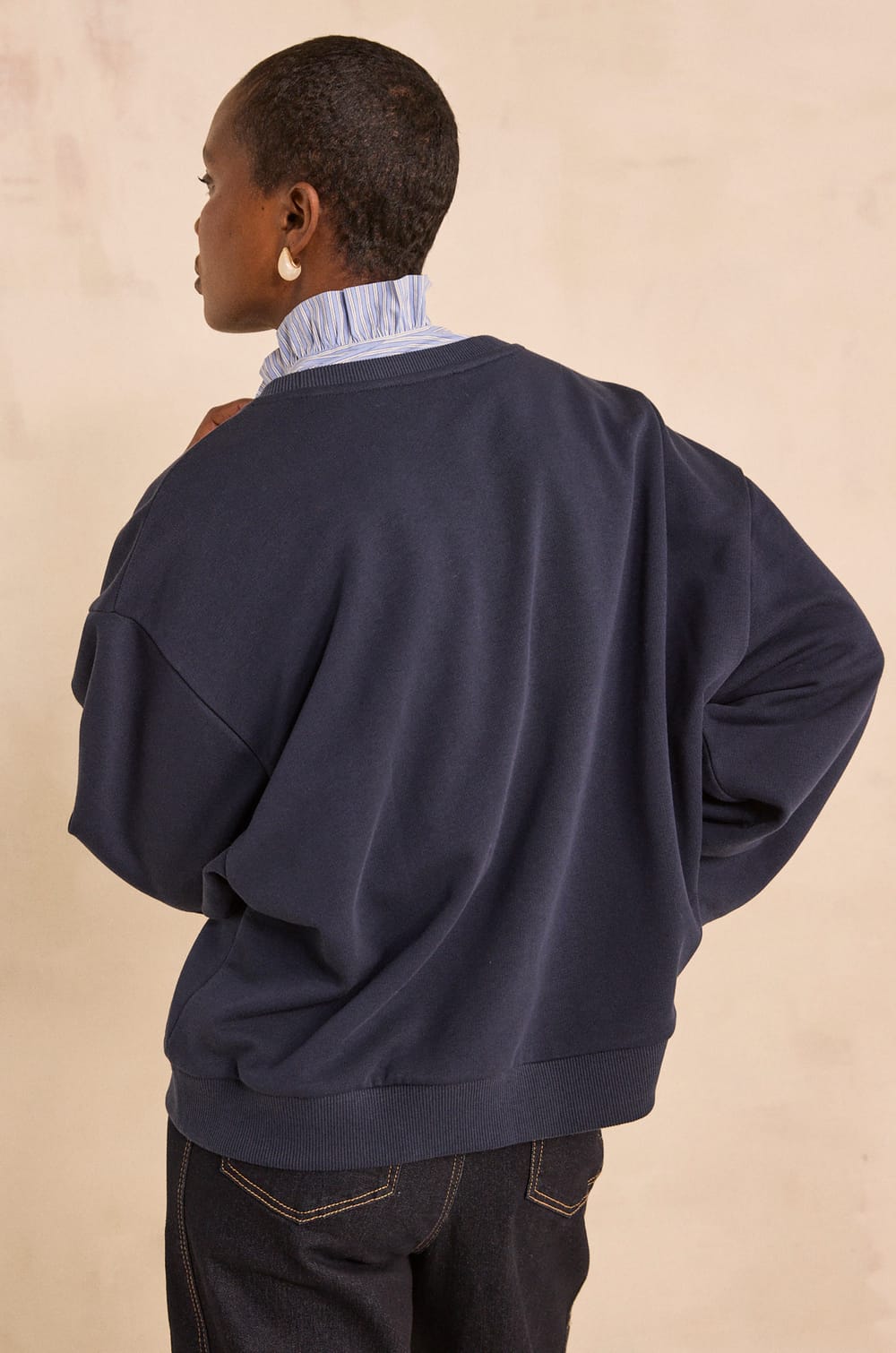 LESHOP cotton blend sweatshirt;${refinementColor}