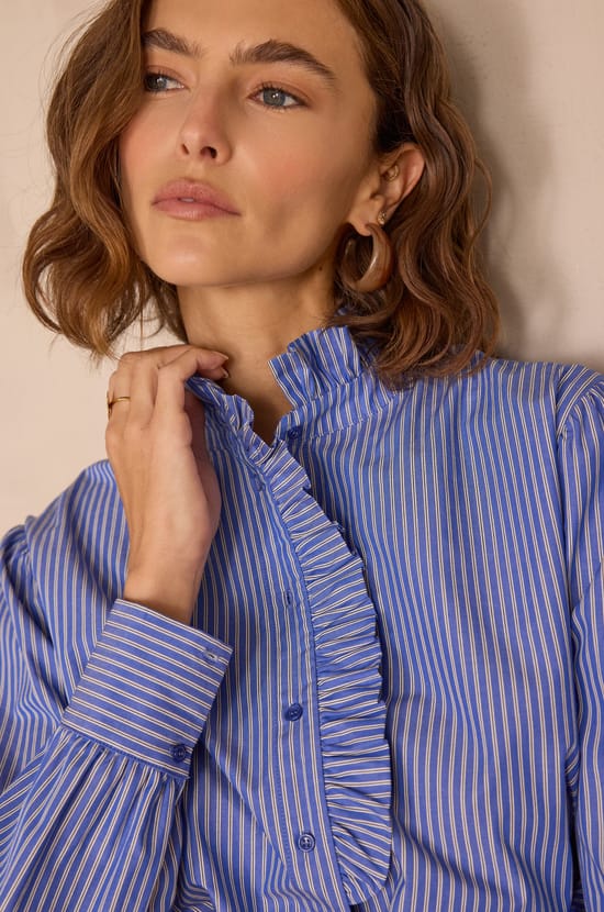 SALIA Blouse 100% cotton;${refinementColor}