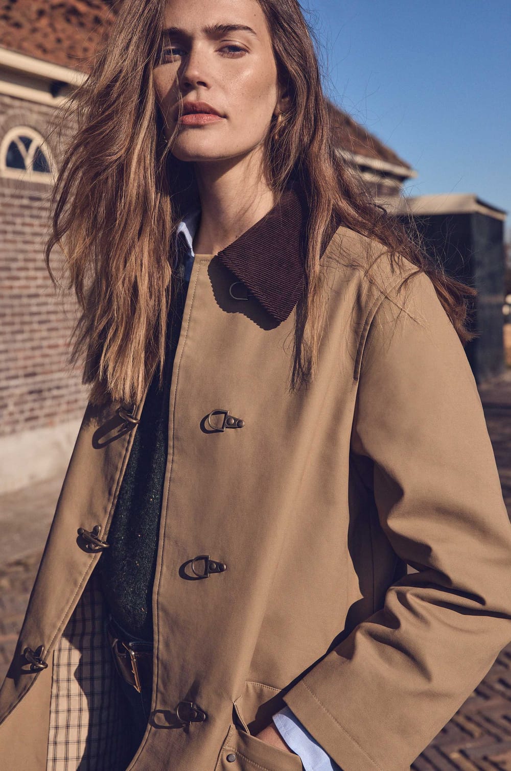 DANAE cotton trench coat;${refinementColor}