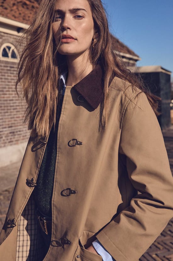 DANAE cotton trench coat;${refinementColor}