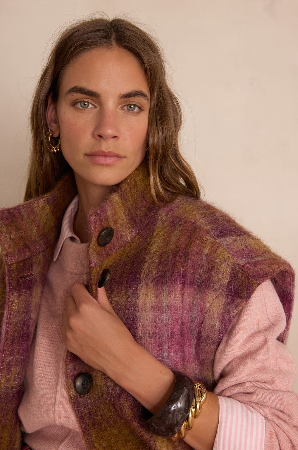 DJODDY sleeveless wool coat;${refinementColor}