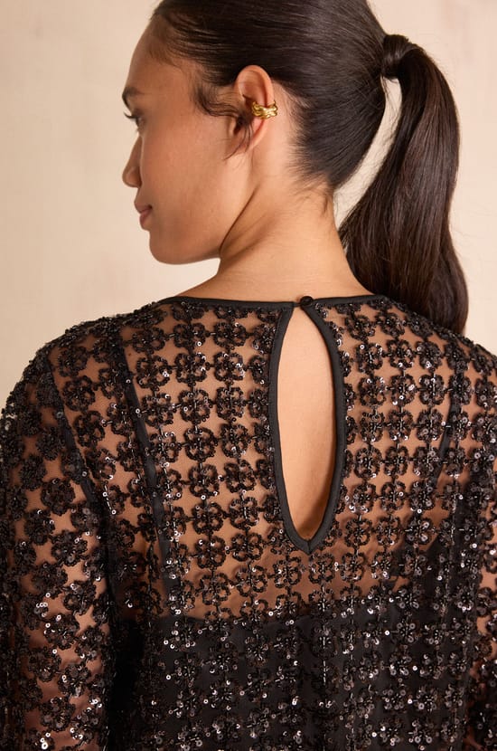 BLING cropped Top with rhinestones;${refinementColor}