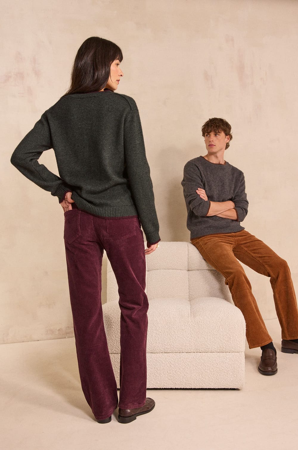 Unisex wide velvet pants ROMANTIC;${refinementColor}