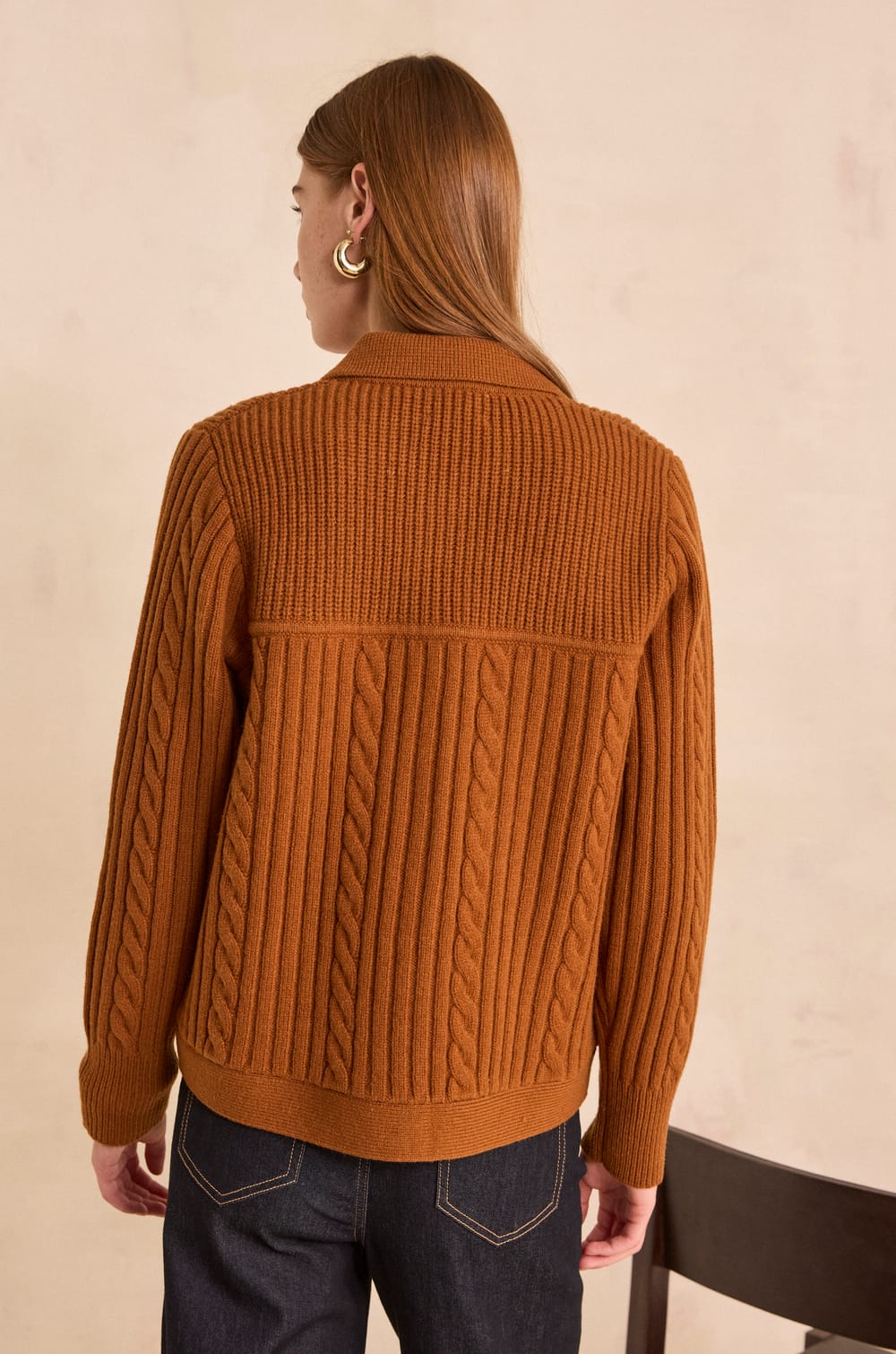ARTUS long-sleeved wool vest;${refinementColor}