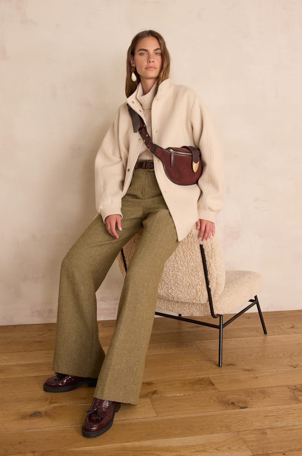 BLAISE turtleneck jumper in wool;${refinementColor}