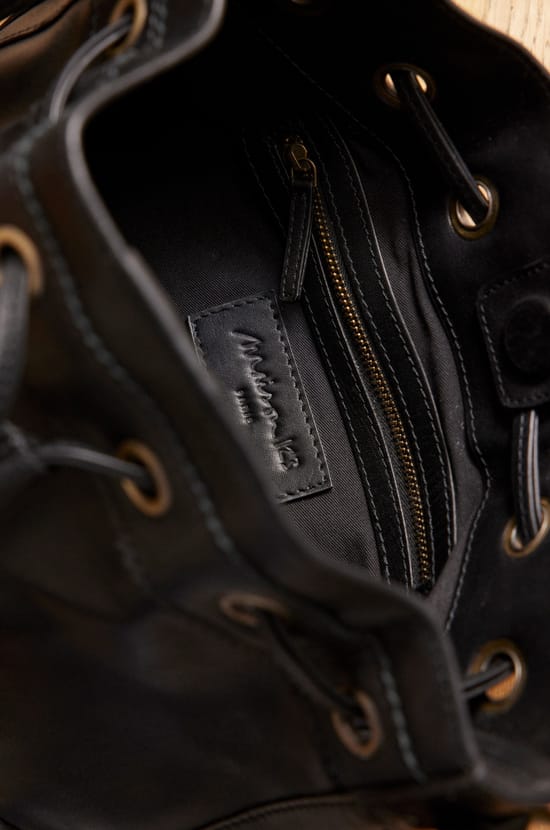 LUCIEN leather bucket bag;${refinementColor}