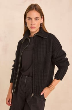 Long sleeve mixed wool sweater ALEXIS;${refinementColor}