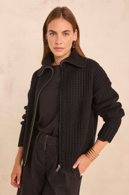 Long sleeve mixed wool sweater ALEXIS;${refinementColor}