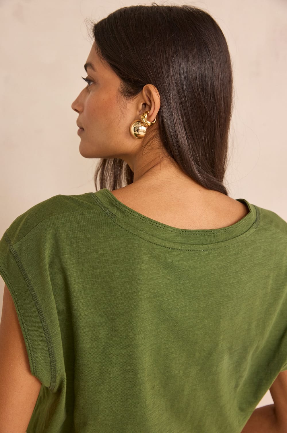 DELYA cotton t-shirt;${refinementColor}