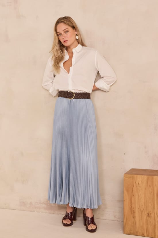 ESTHER pleated skirt;${refinementColor}
