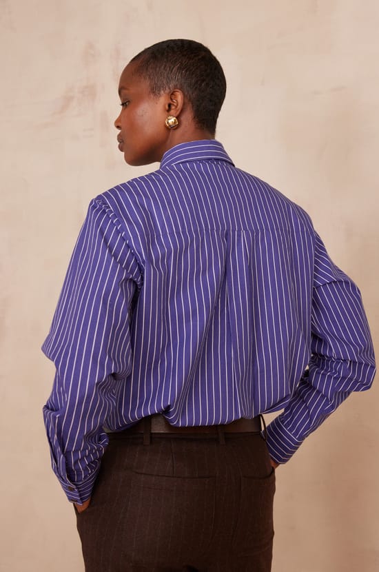 SALVADOR striped cotton Shirt;${refinementColor}