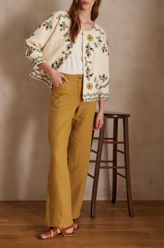 Pantalon PABLO en lin;${refinementColor}