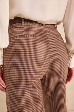 Plaid wide-leg pants LAYLA;${refinementColor}