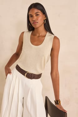 Shiny tank top PALMYR BIS;${refinementColor}