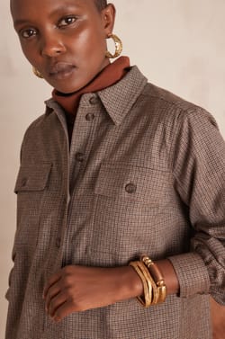 MARLINE Dress with houndstooth pattern;${refinementColor}