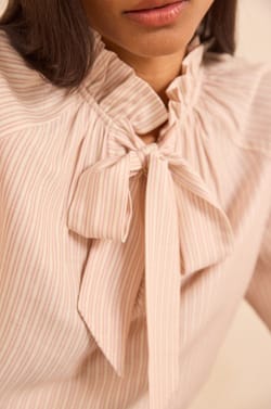 Striped long-sleeve blouse MYRTHE;${refinementColor}